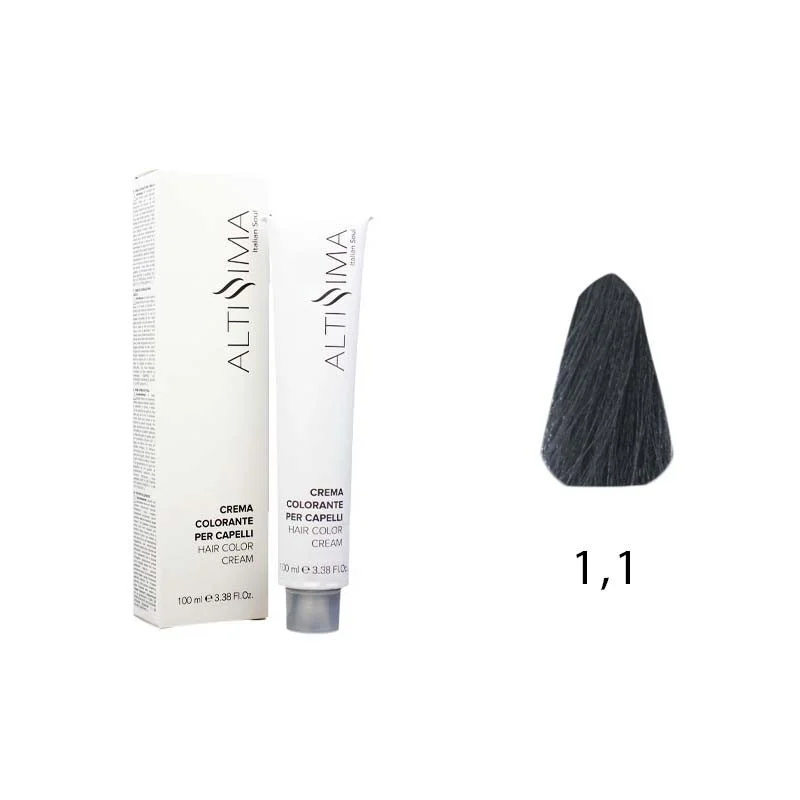 Colore Permanente Tintura Per Capelli 1.1 Nero Blu Altissima 100ml