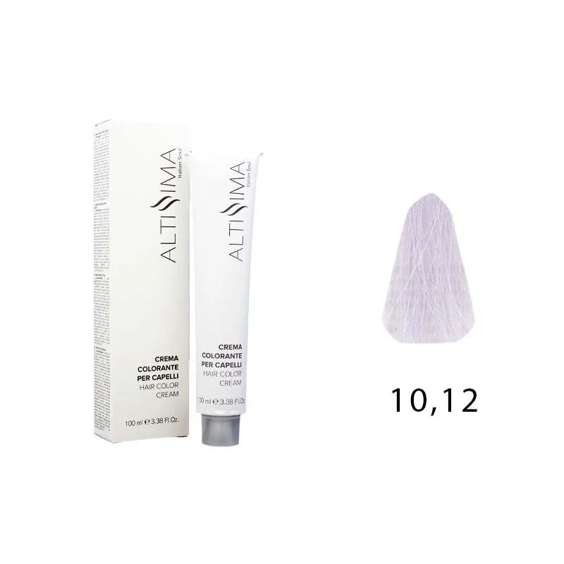Colore Permanente Tintura Per Capelli 10.12 Biondo Chiarissimo Platino Cenere Iriseè Altissima 100ml