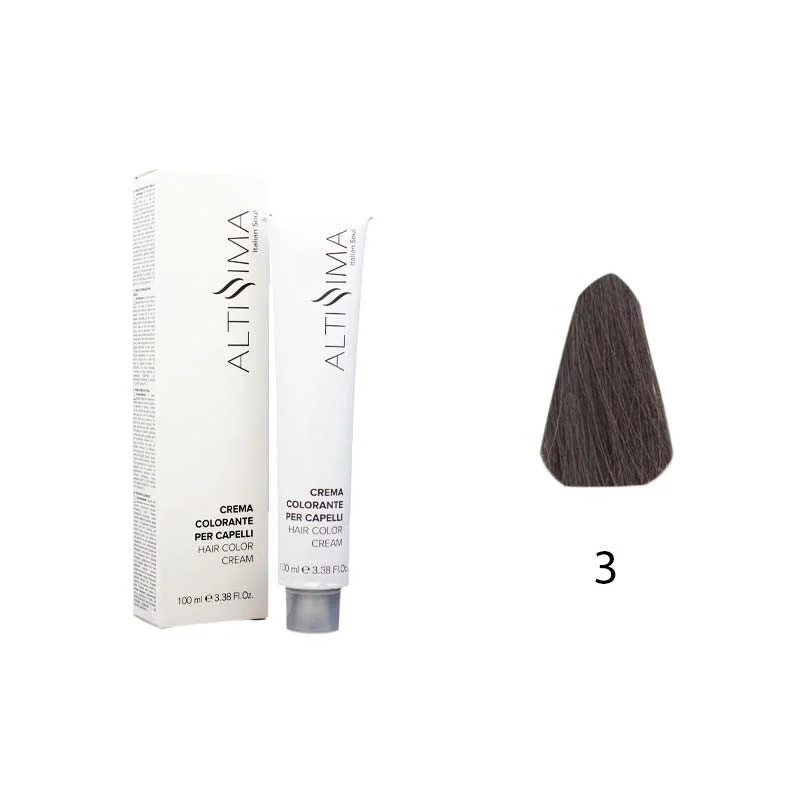 Colore Permanente Tintura Per Capelli 3 Castano Scuro Altissima 100ml
