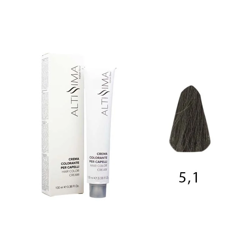 Colore Permanente Tintura Per Capelli 5.1 Castano Chiaro Cenere Altissima 100ml