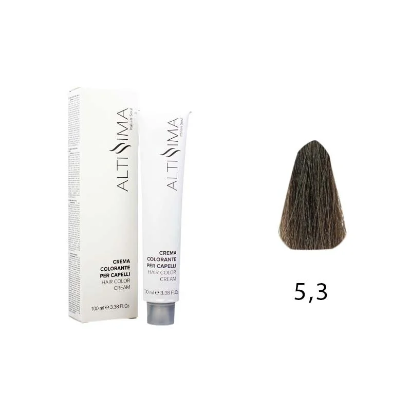 Colore Permanente Tintura Per Capelli 5.3 Castano Chiaro Dorato Altissima 100ml