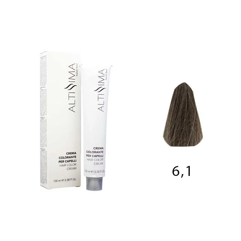 Colore Permanente Tintura Per Capelli 6.1 Biondo Scuro Cenere Altissima 100ml