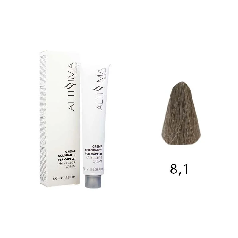 Colore Permanente Tintura Per Capelli 8.1 Biondo Chiaro Cenere Altissima 100ml