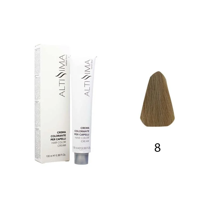 Colore Permanente Tintura Per Capelli 8 Biondo Chiaro Altissima 100ml