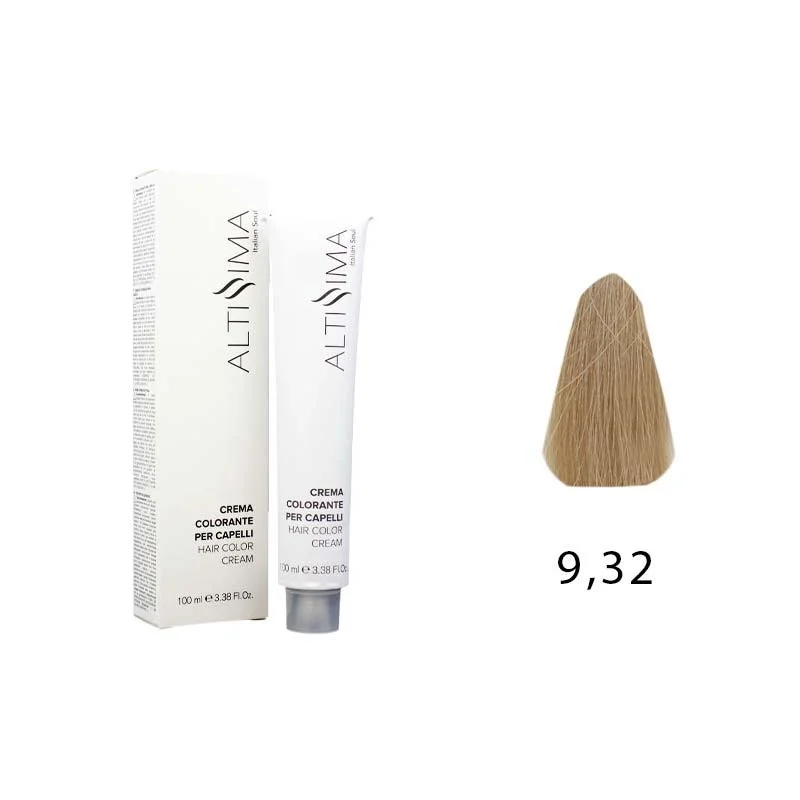 Colore Permanente Tintura Per Capelli 9.32 Biondo Chiarissimo Dorato Iriseè Altissima 100ml