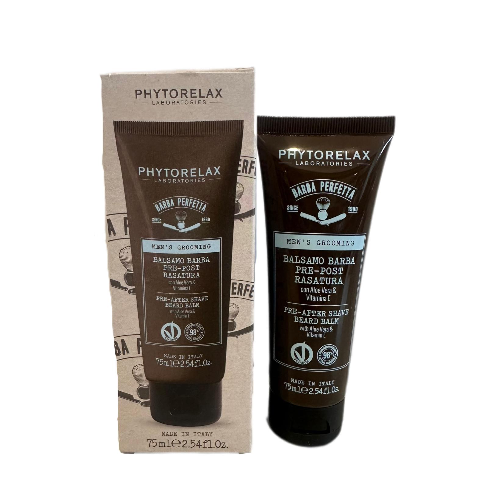 Balsamo Barba Pre - Post Rasatura Aloe Vera e Vitamina E Men's Grooming Uomo Phytorelax 75ml