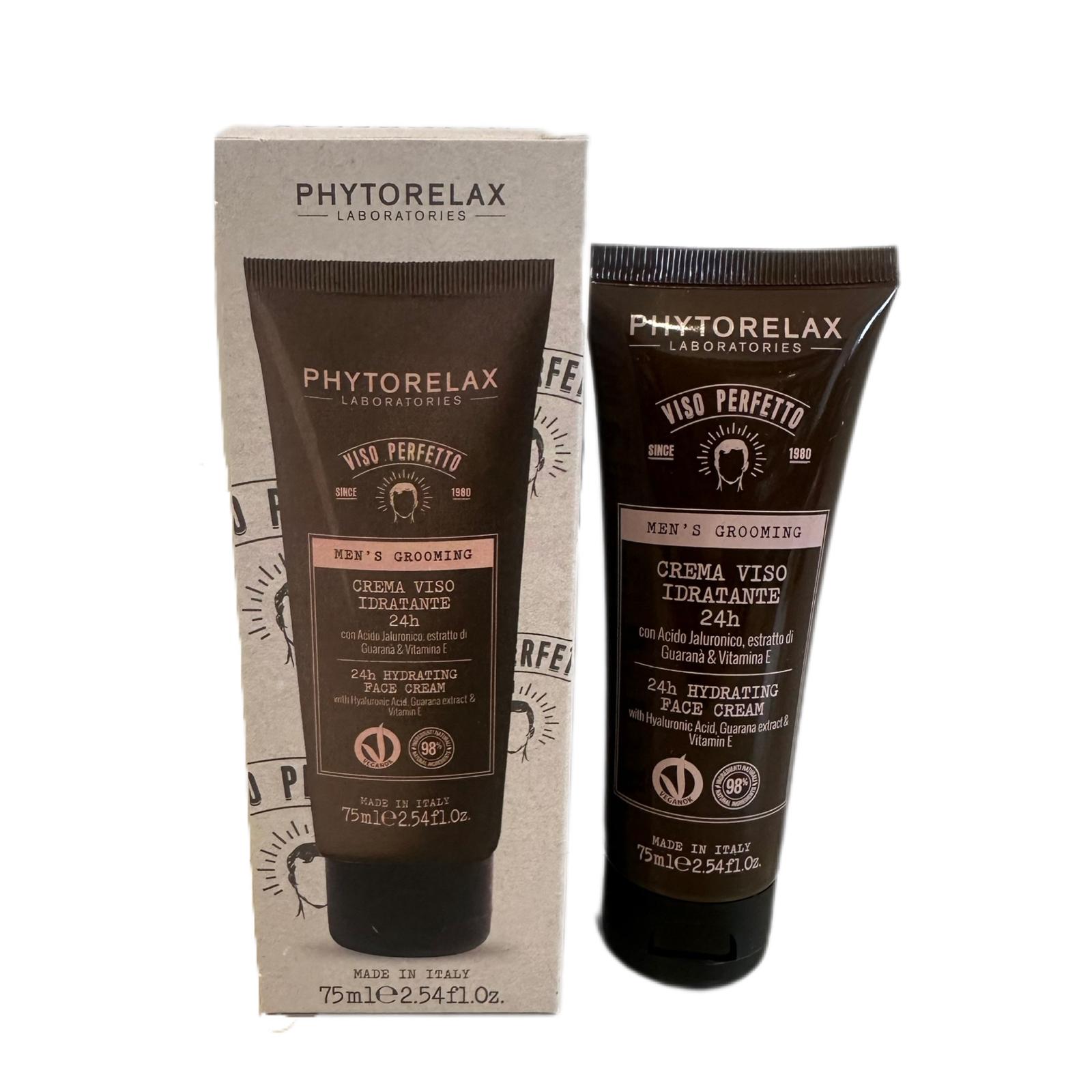 Crema Viso Uomo Idratante 24H Con Acido Ialuronico Viso Perfetto 75ml Phytorelax