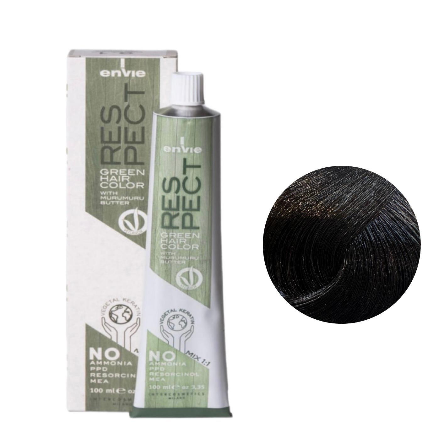 Envie Tinta in Crema Senza Ammoniaca Respect Green 100ml 5.0 Castano Chiaro
