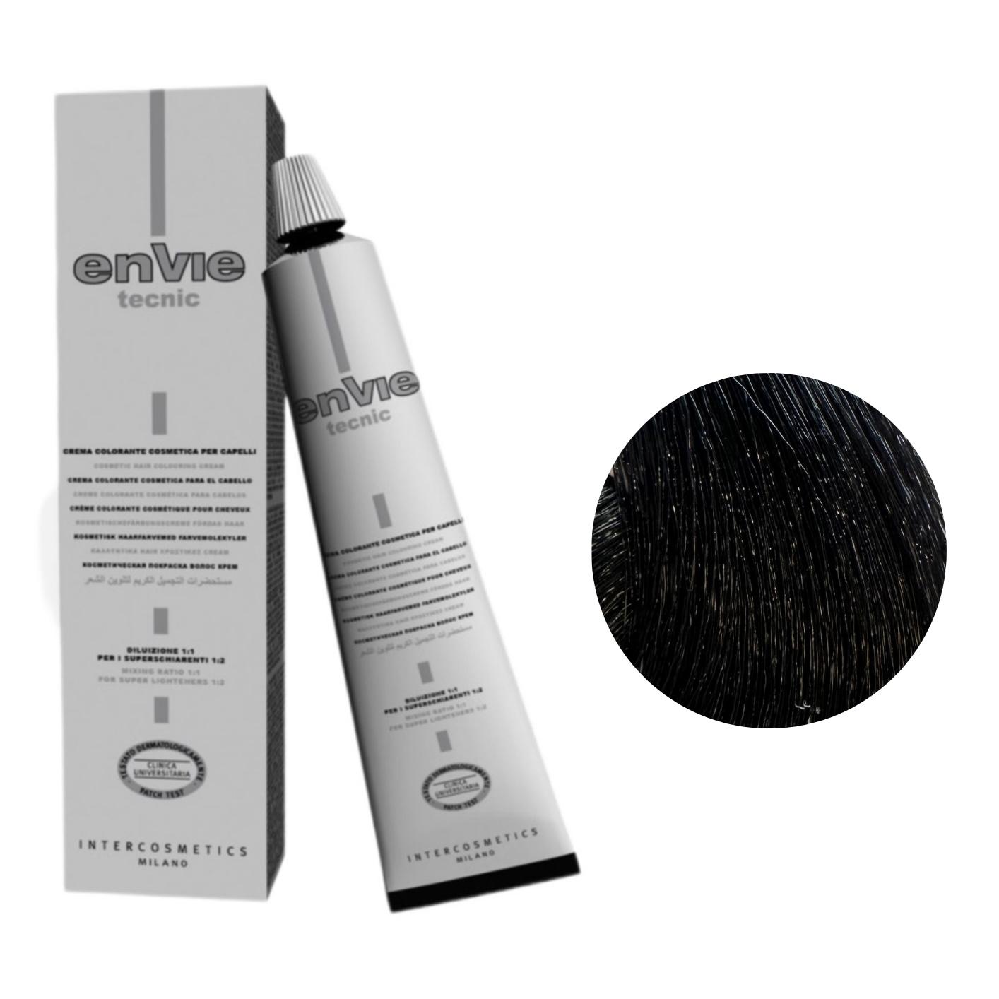 Colore Capelli Professionale Con Ammoniaca Envie 100ml N. 1.0 Nero