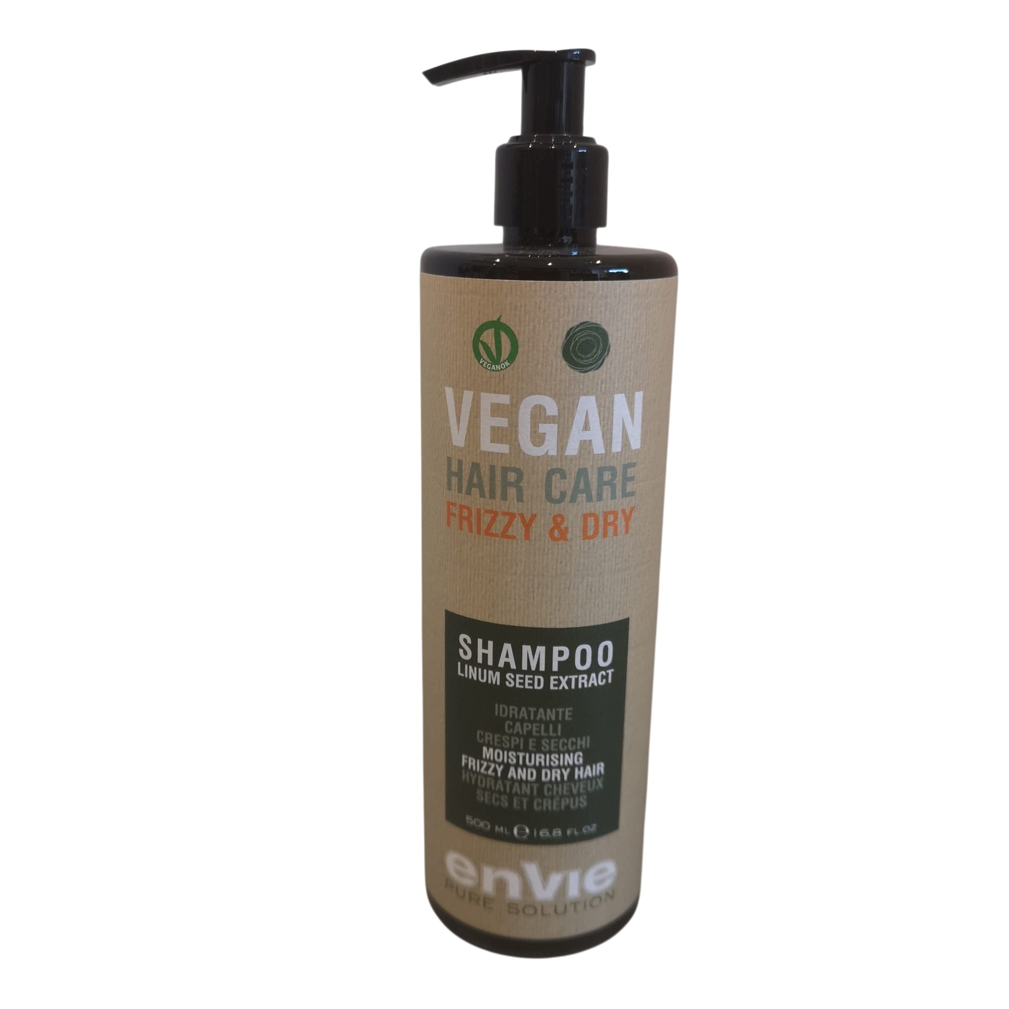 Envie Vegan Shampoo Idratante Capelli Secchi e Crespi Linum Seed Extract Hair Care 500ml