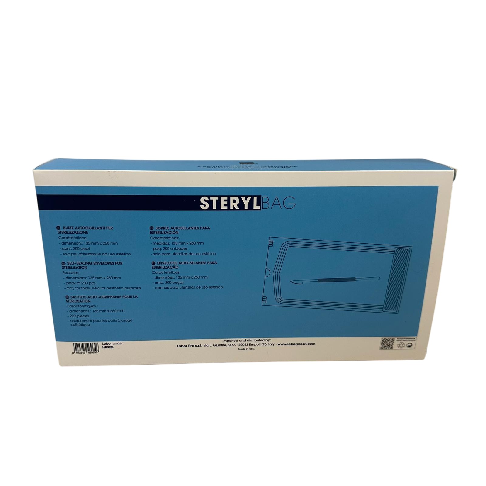 Buste Autosigillanti Per Sterilizzazione 13,5x26cm Labor 200pz