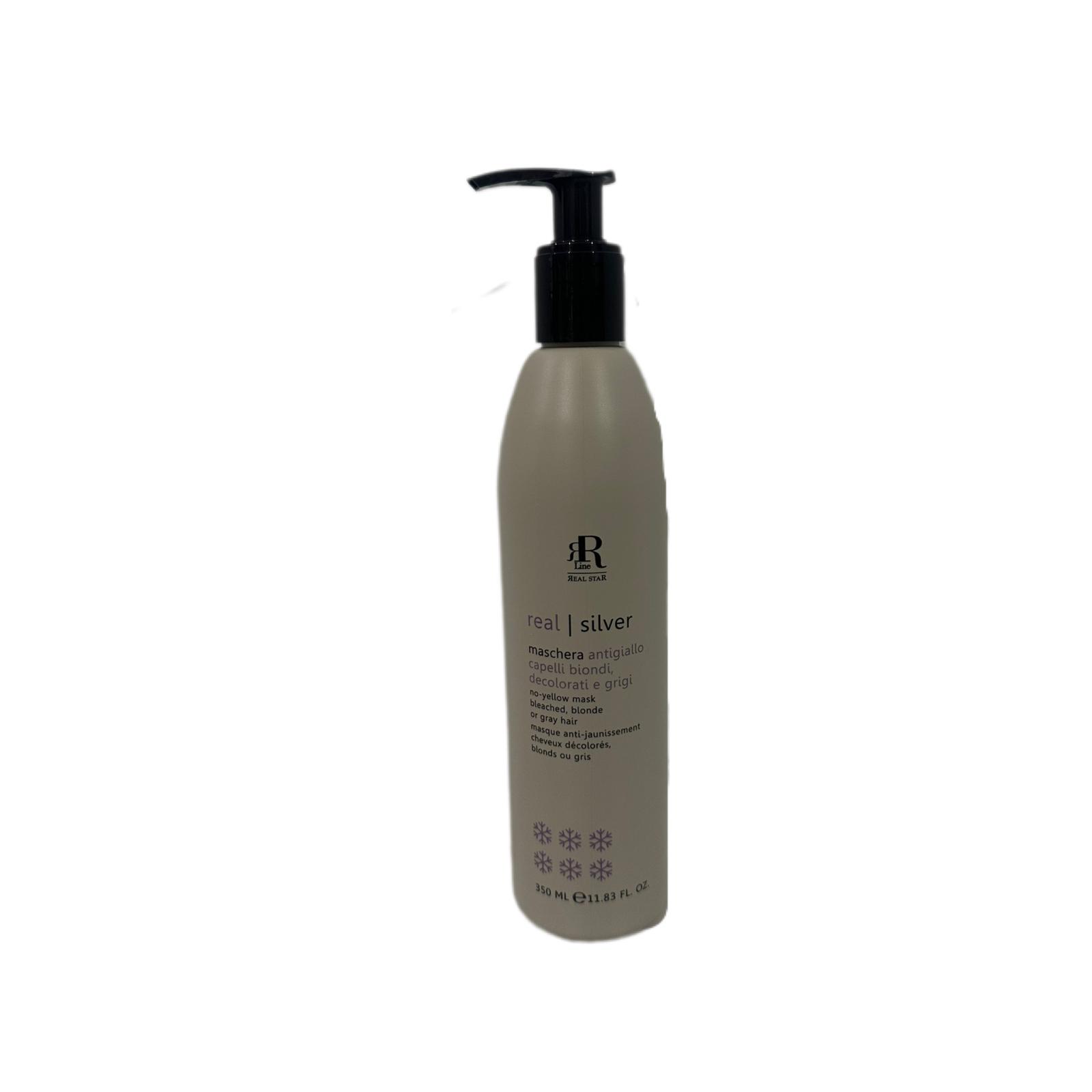 Maschera Antigiallo Per Capelli Biondi, Grigi e Decolorati Real Silver RR line 350ml
