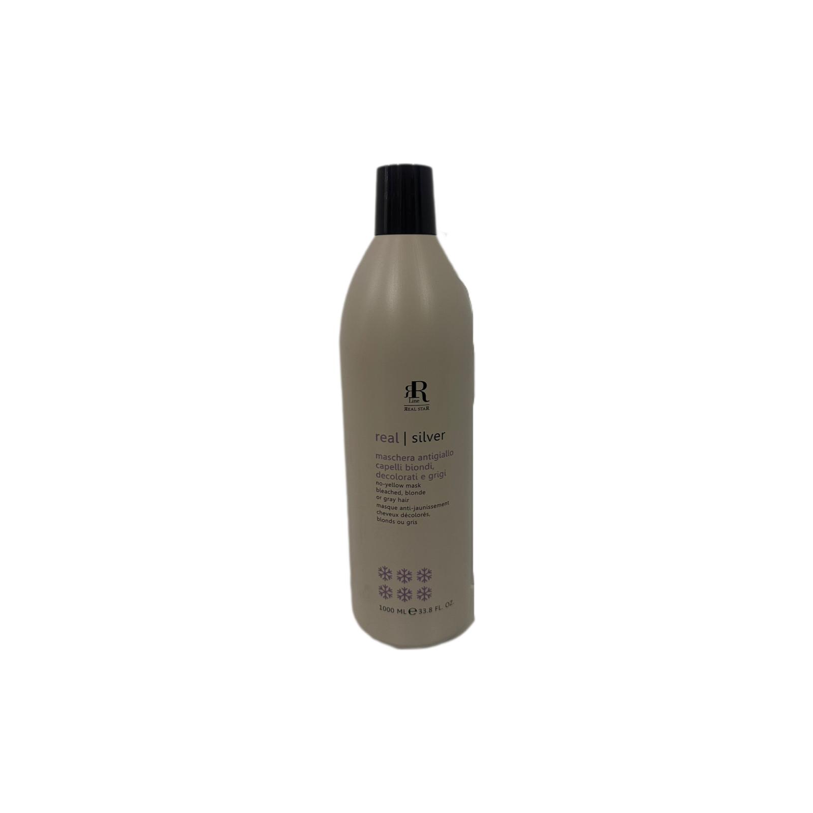 Maschera Antigiallo Per Capelli Biondi, Grigi e Decolorati Real Silver RR line 1l