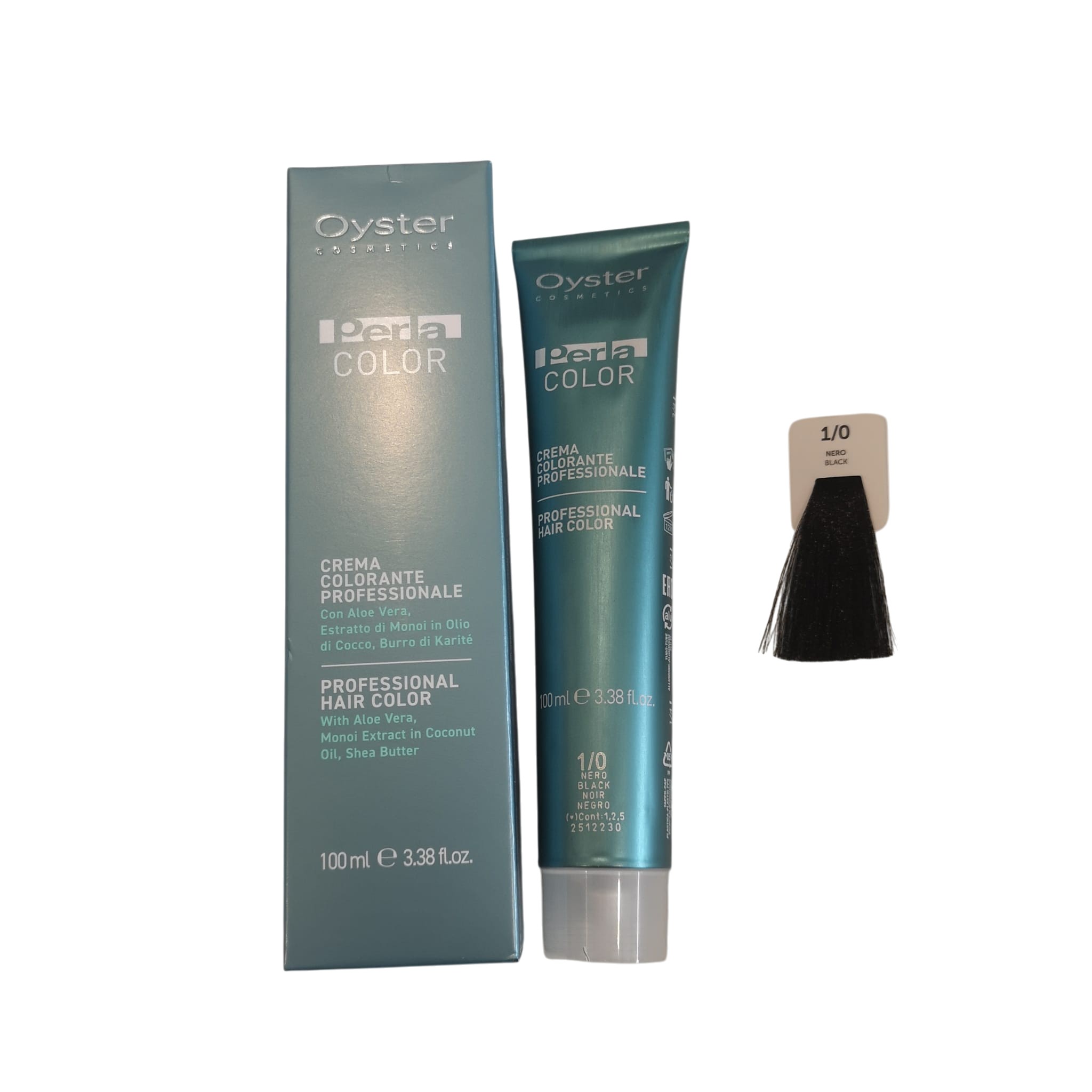 Colore Capelli Professionale N. 1/0 Nero Perla Color Oyster Cosmetics 100ml