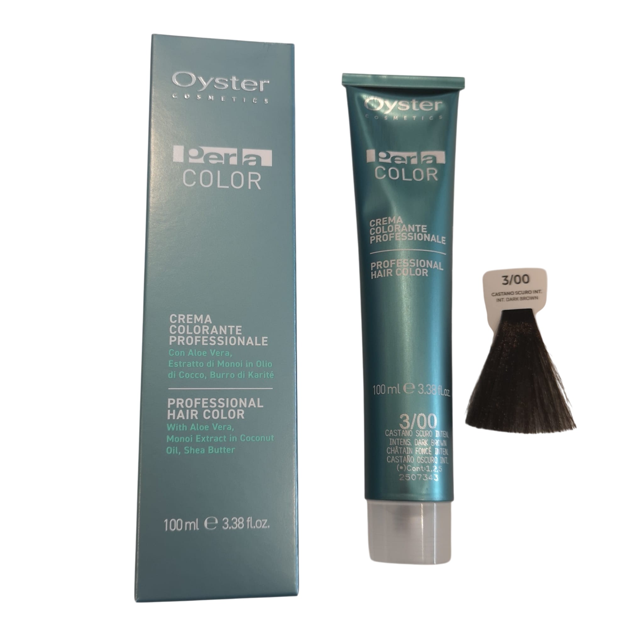 Colore Capelli Professionale N. 3/00 Castano Scuro Intenso Perla Color Oyster Cosmetics 100ml