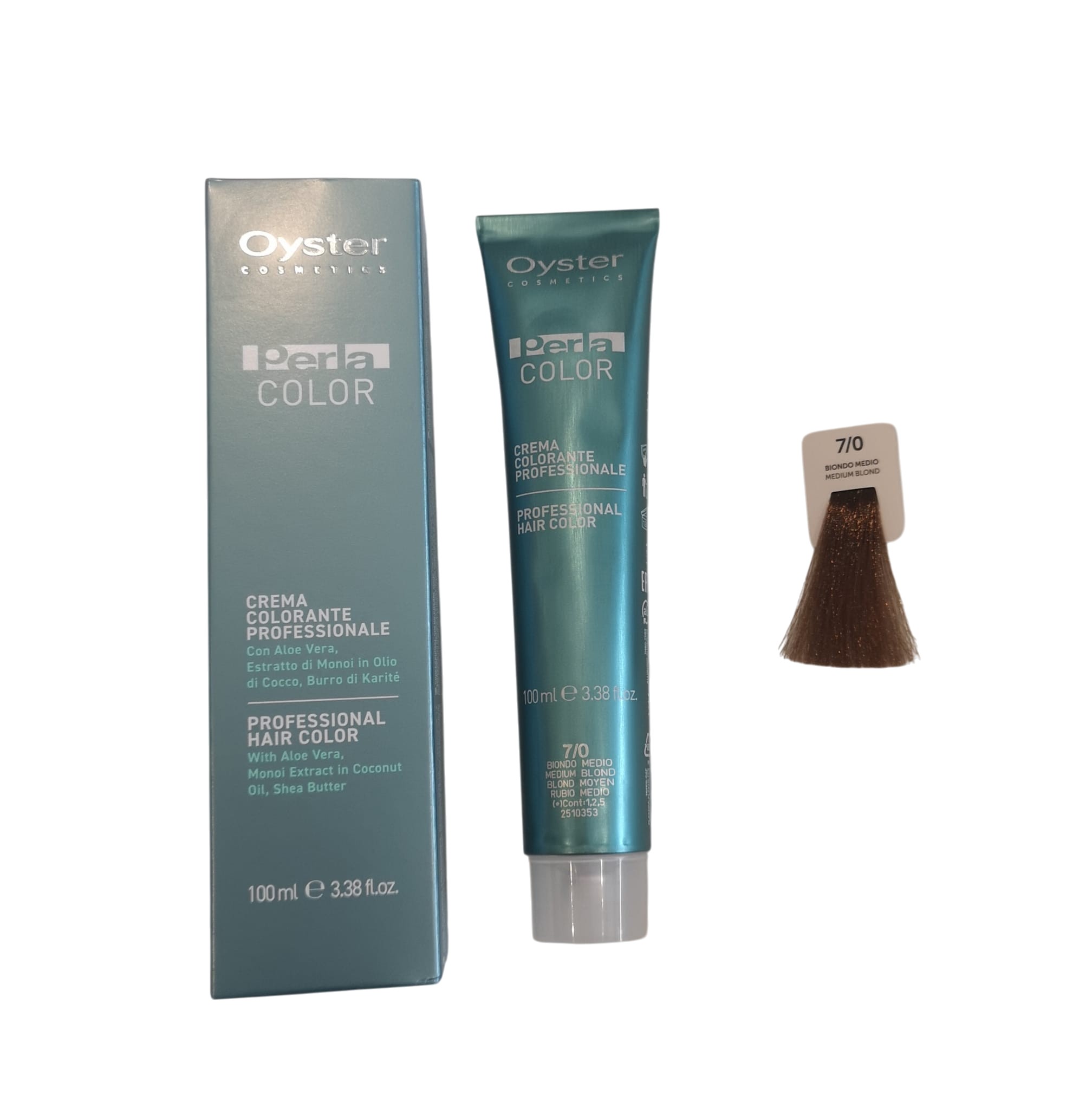 Colore Capelli Professionale N. 7/0 biondo Medio Perla Color Oyster Cosmetics 100ml