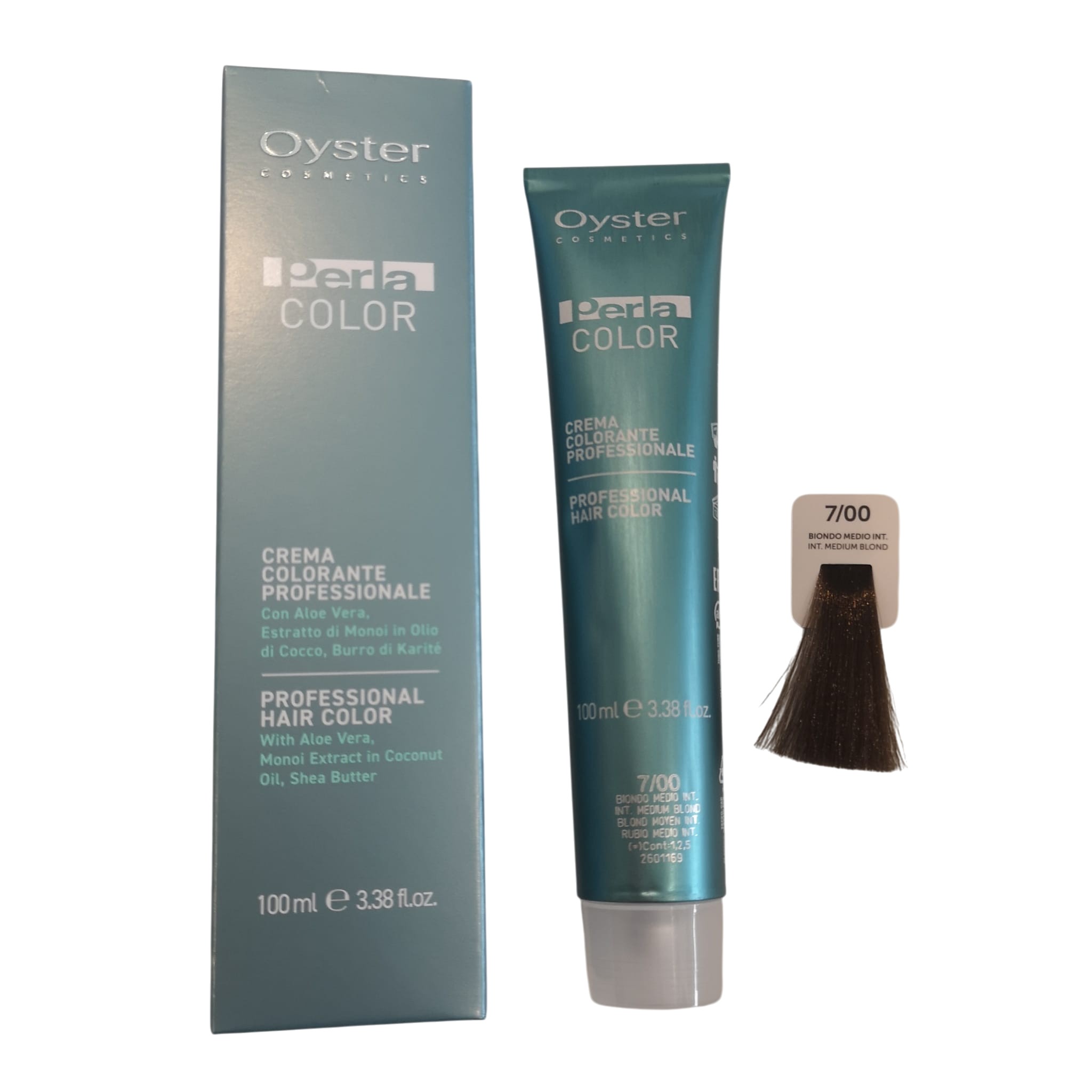 Colore Capelli Professionale N. 7/00 Biondo Medio Intenso Perla Color Oyster Cosmetics 100ml