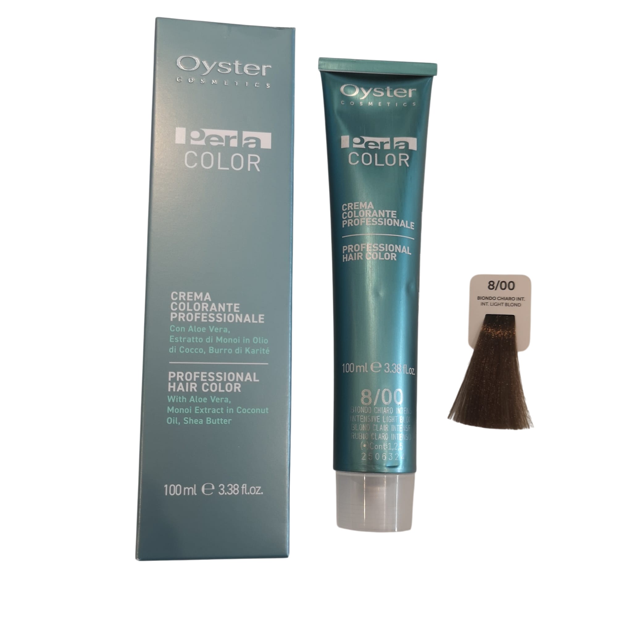 Colore Capelli Professionale N. 8/00 Biondo Chiaro Intenso Perla Color Oyster Cosmetics 100ml