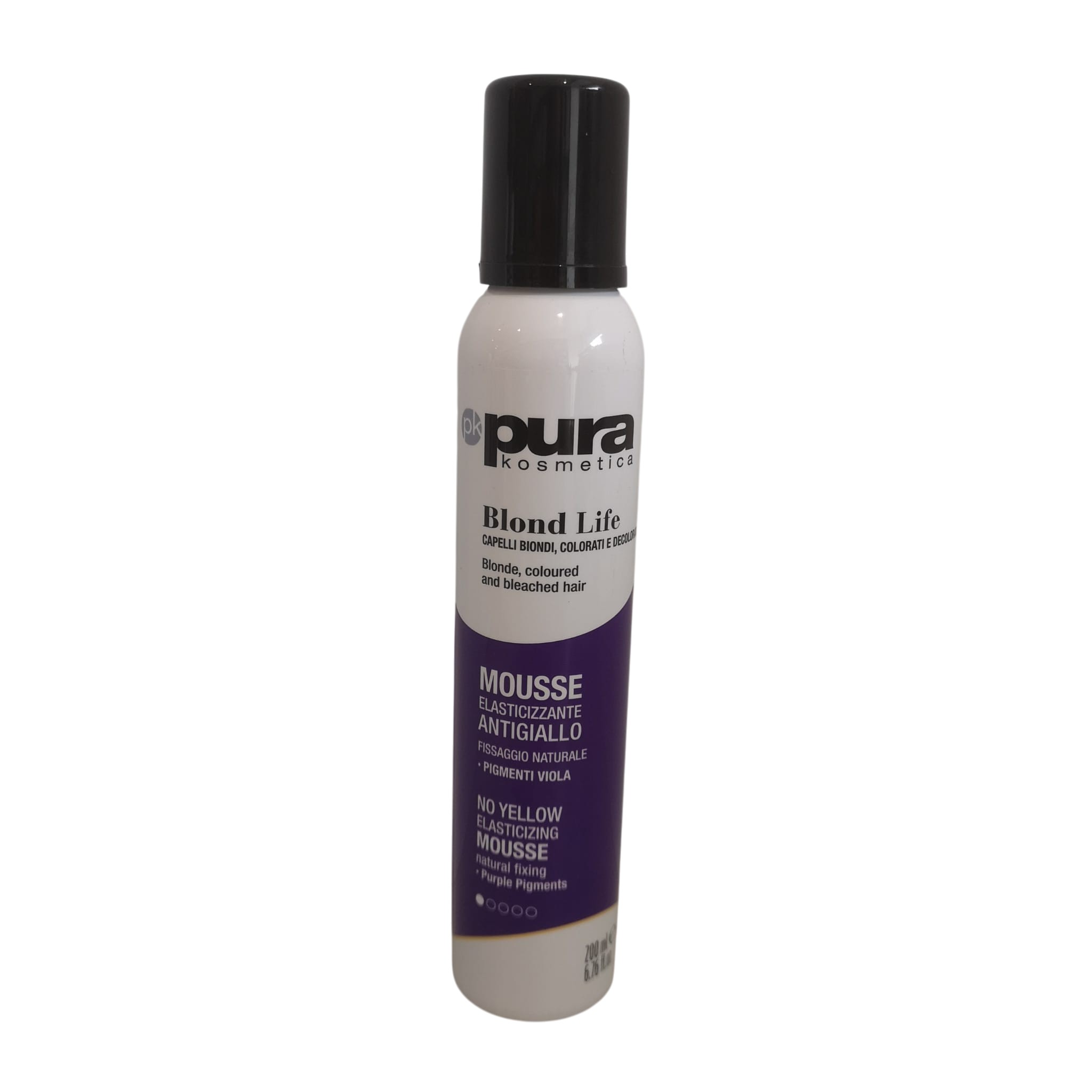 Mousse Elasticizzante Per Capelli Antigiallo Blond Life Pura Oyster Cosmetics 200ml