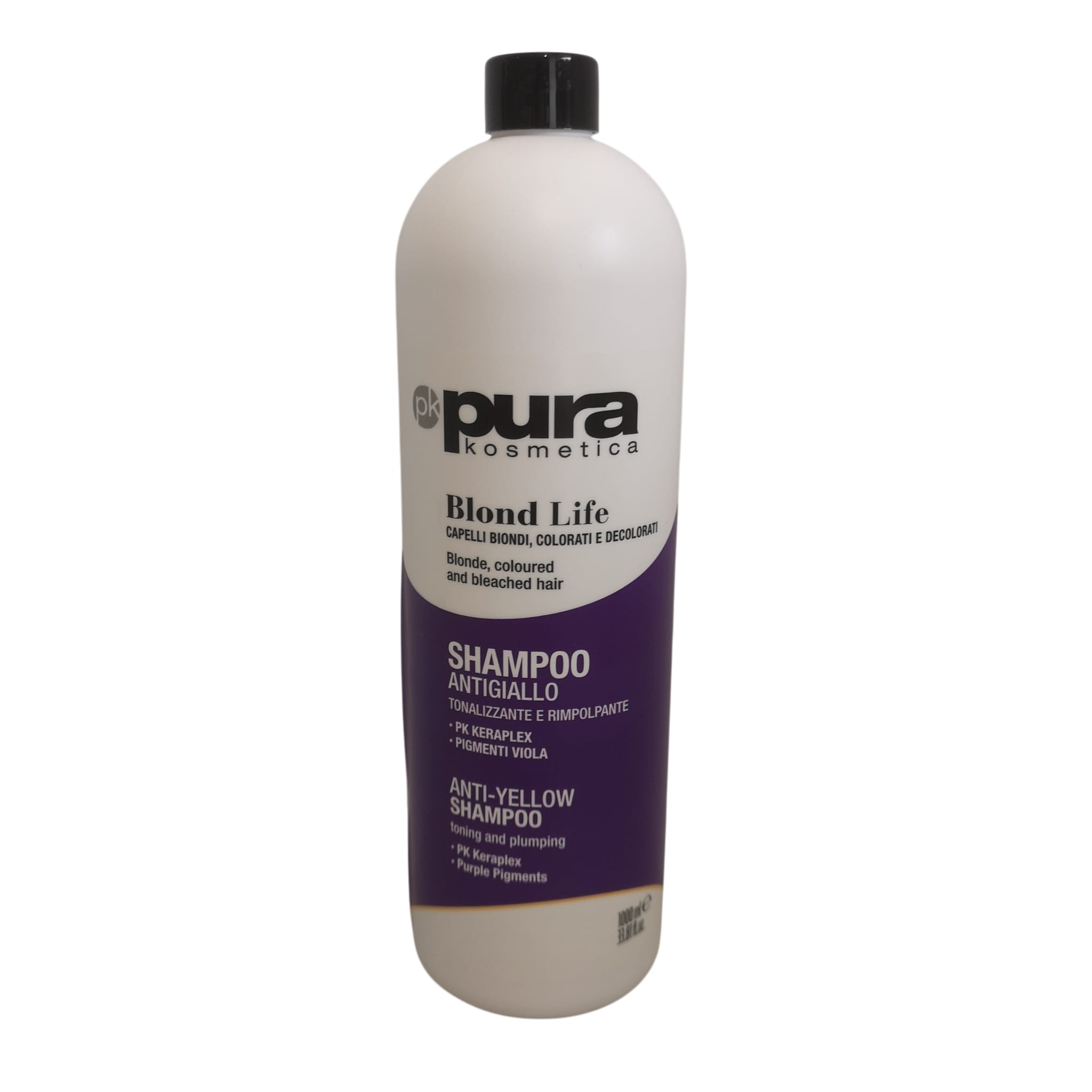 Shampoo Antigiallo Rimpolpante e Tonalizzzante Blond Life Pura Oyster Cosmetics 1l