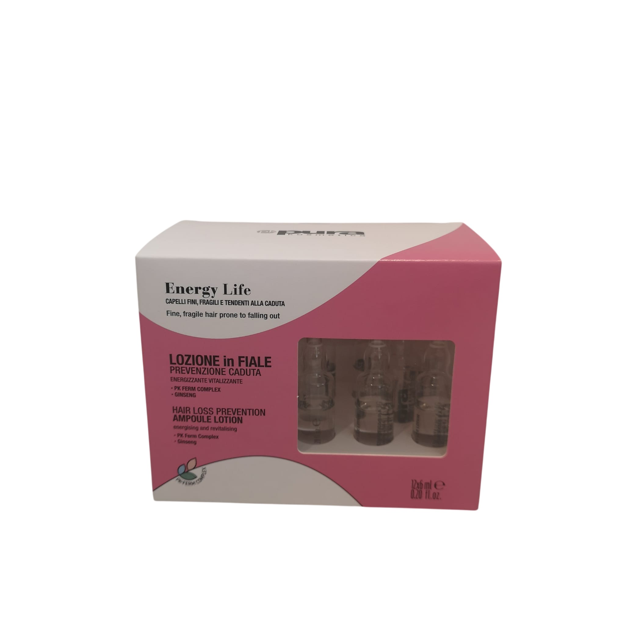 Fiale Anticaduta Energizzanti Energy Life Pura Oyster Cosmetics 12x6ml
