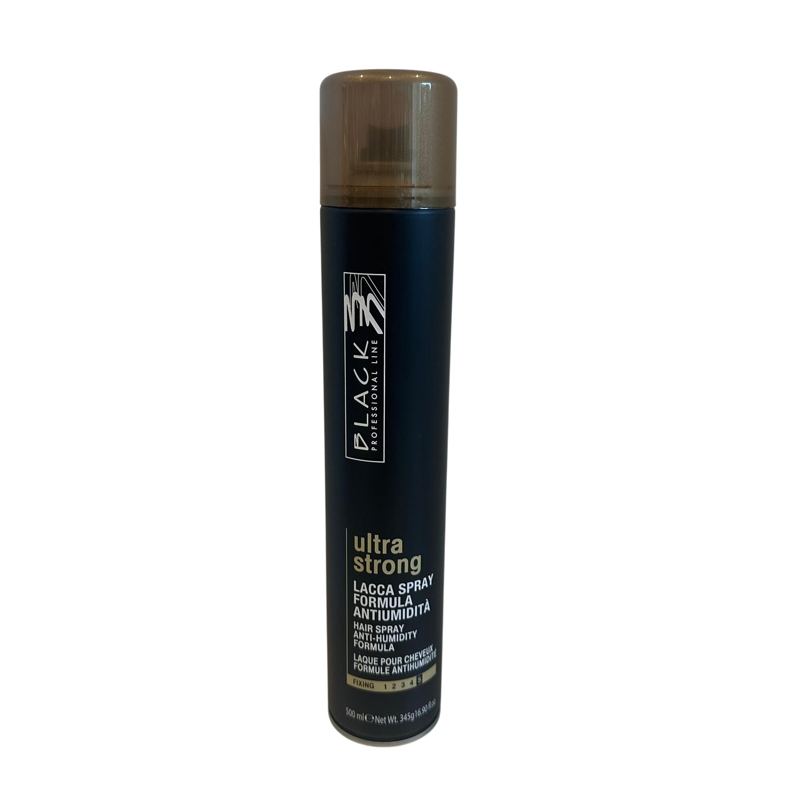 Lacca Spray Ultra Strong Per Capelli Anti Umidità Black Parisienne 500ml