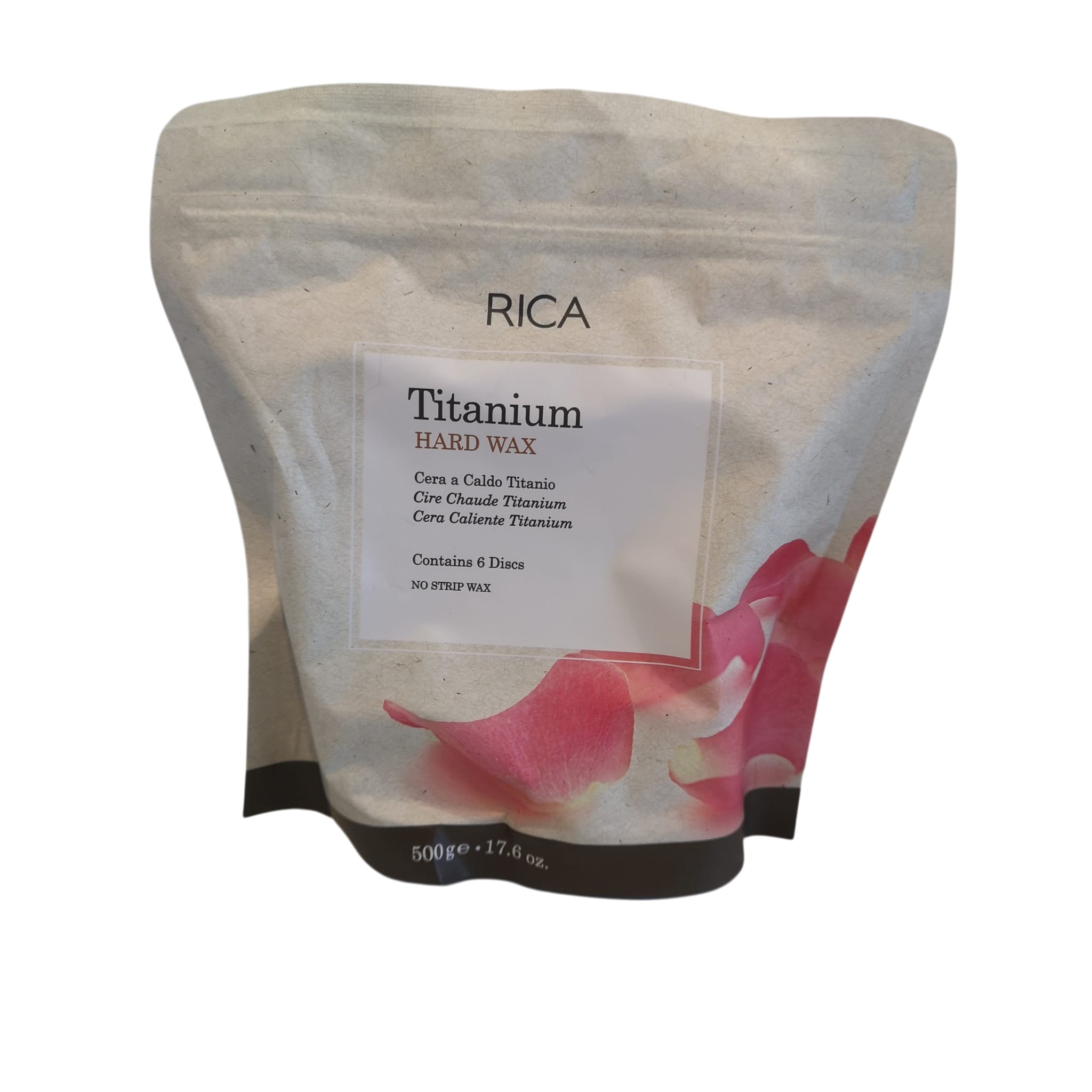 Cera Depilatoria a Caldo Titanium Rosa 6 Dischi Rica 500GR
