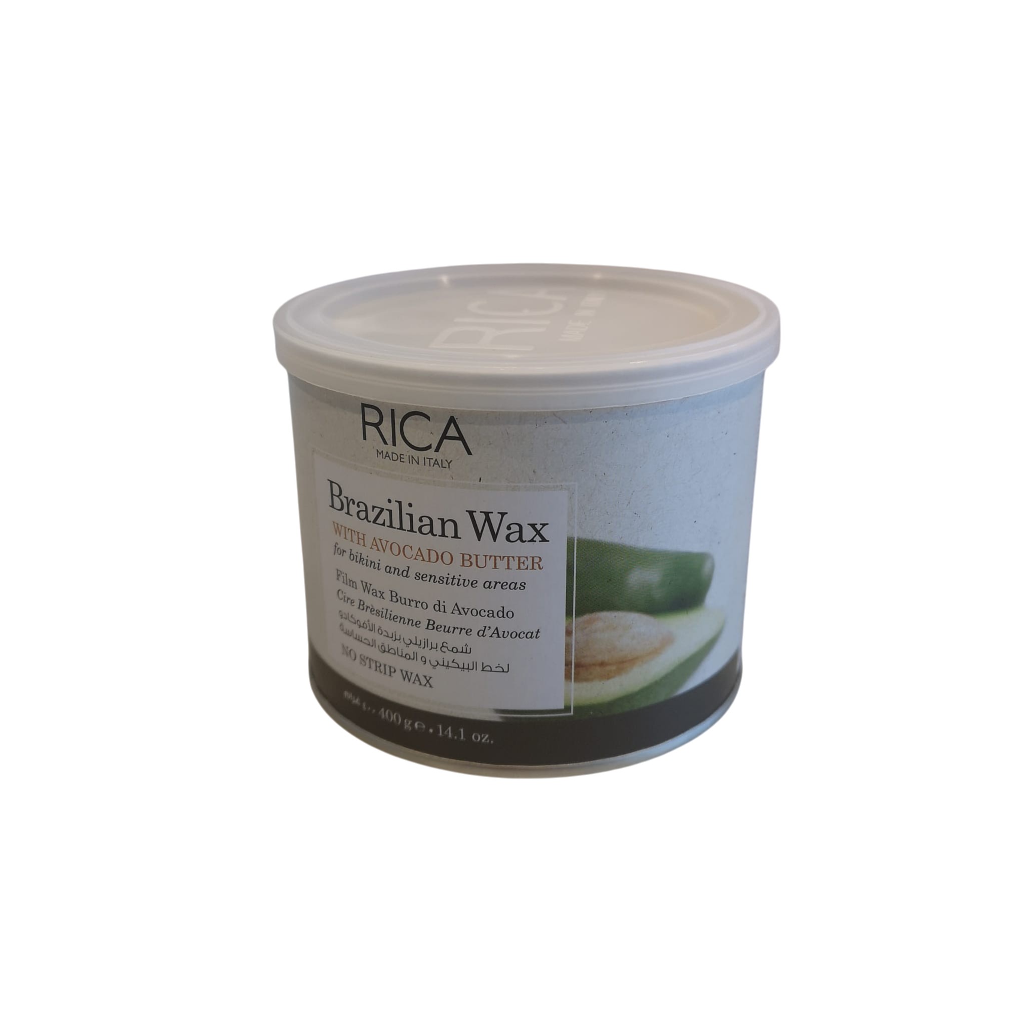 Cera Depilatoria Brasiliana al Burro di Avocado Senza Strisce Rica vaso 400ML