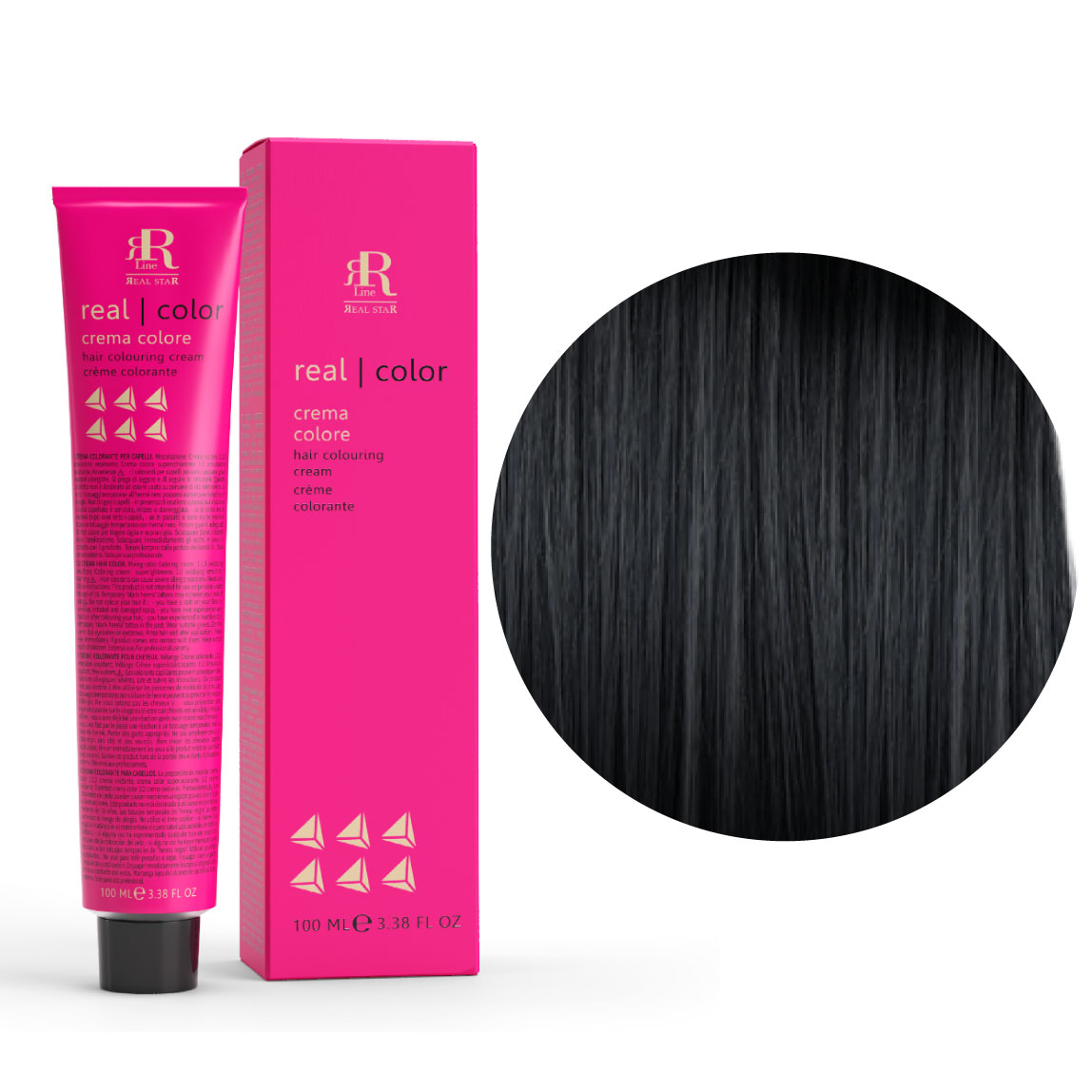 Tinta Colore Capelli In Crema  N. 1.0 Nero RR Line 100ml