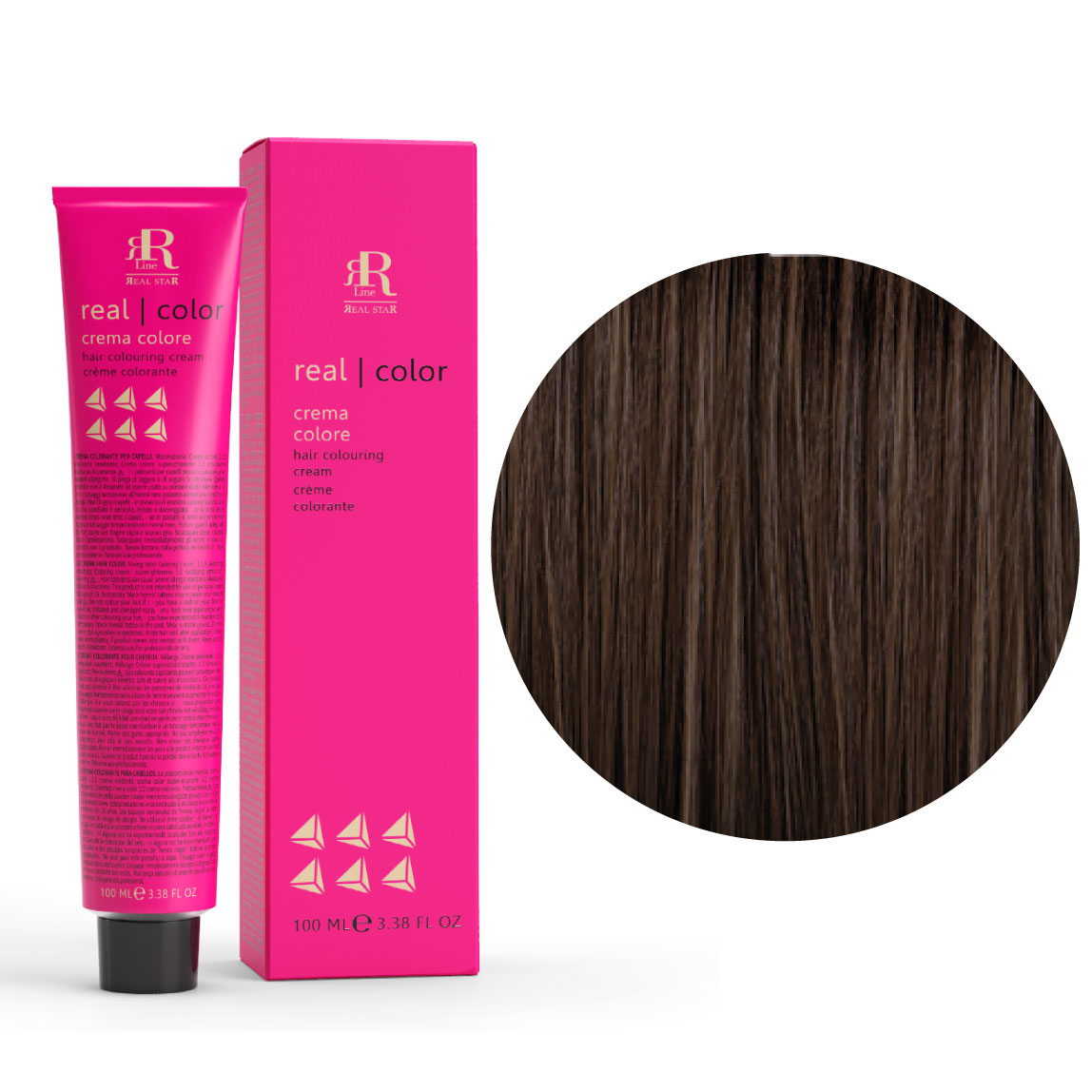 Tinta Colore Capelli In Crema  N. 5.00 Castano Chiaro Intenso RR Line 100ml