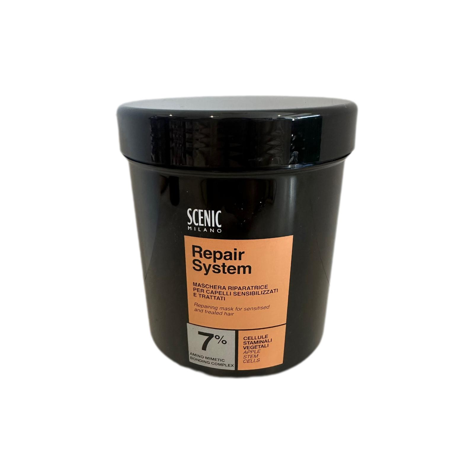 Maschera Riparatrice Per Capelli Sensibilizzati e Trattati Cellule Staminali Della Mela Scenic 1000ml