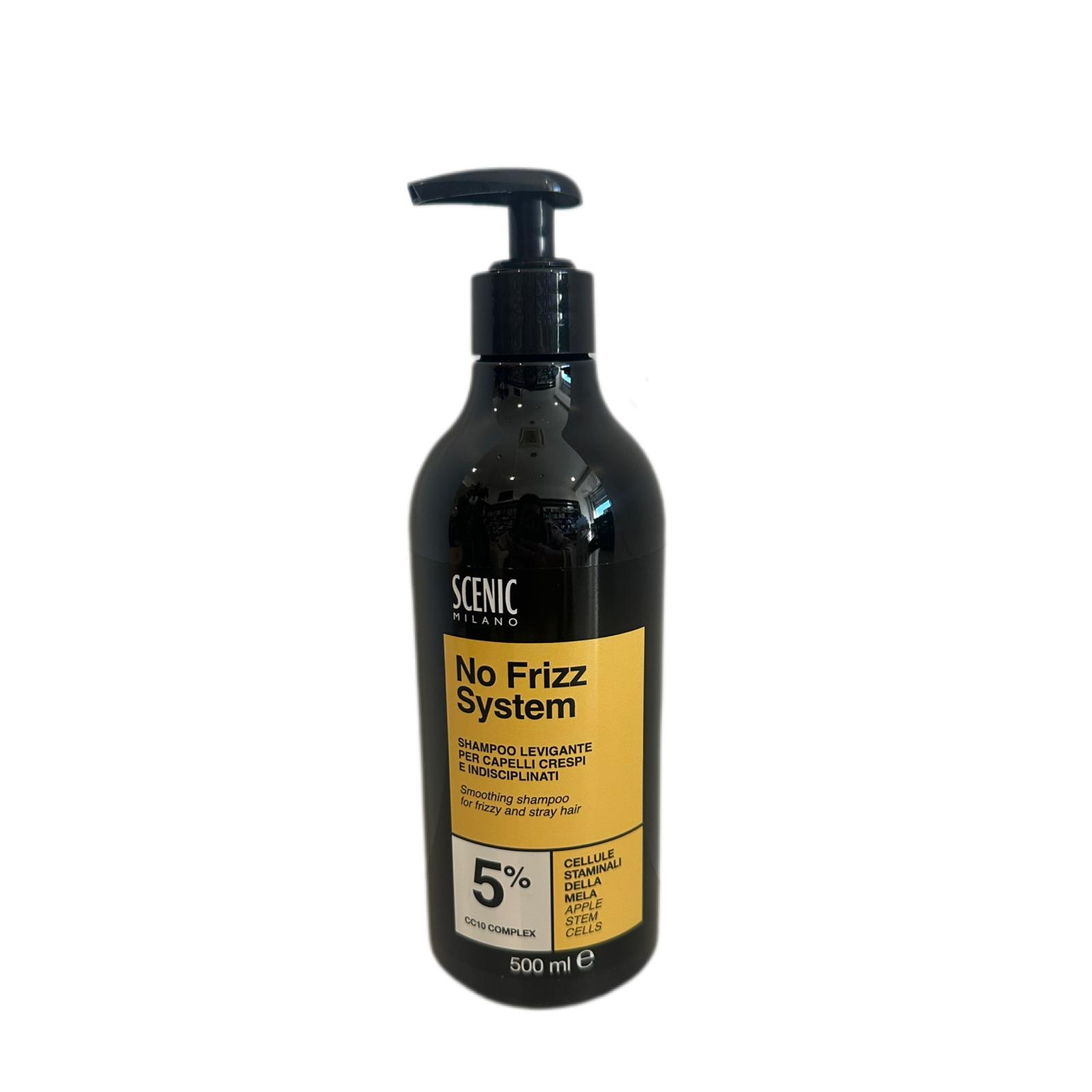 Shampoo Levigante Per Capelli Crespi e Indisciplinati alle Cellule Staminali Della Mela Scenic 500ml