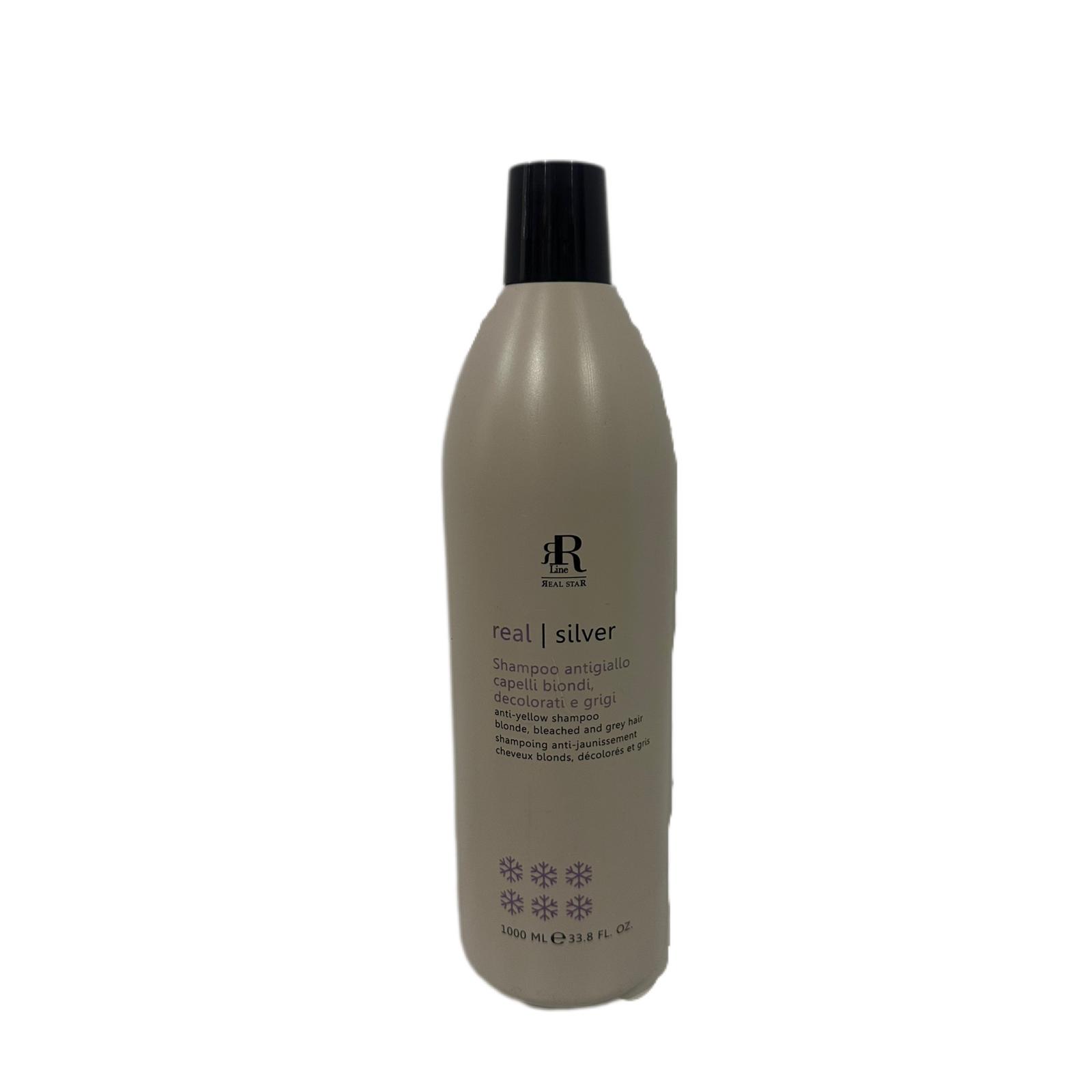Shampoo Antigiallo Per Capelli Biondi, Grigi e Decolorati Real Silver RR line 1l