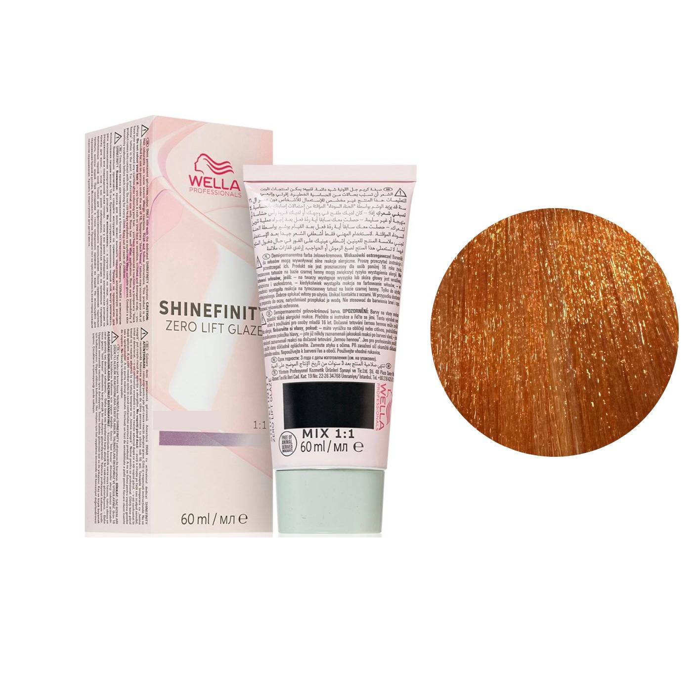 Riflessante Capelli Shinefinity N. 08/34 Biondo Chiaro Dorato Rame Wella Professionals