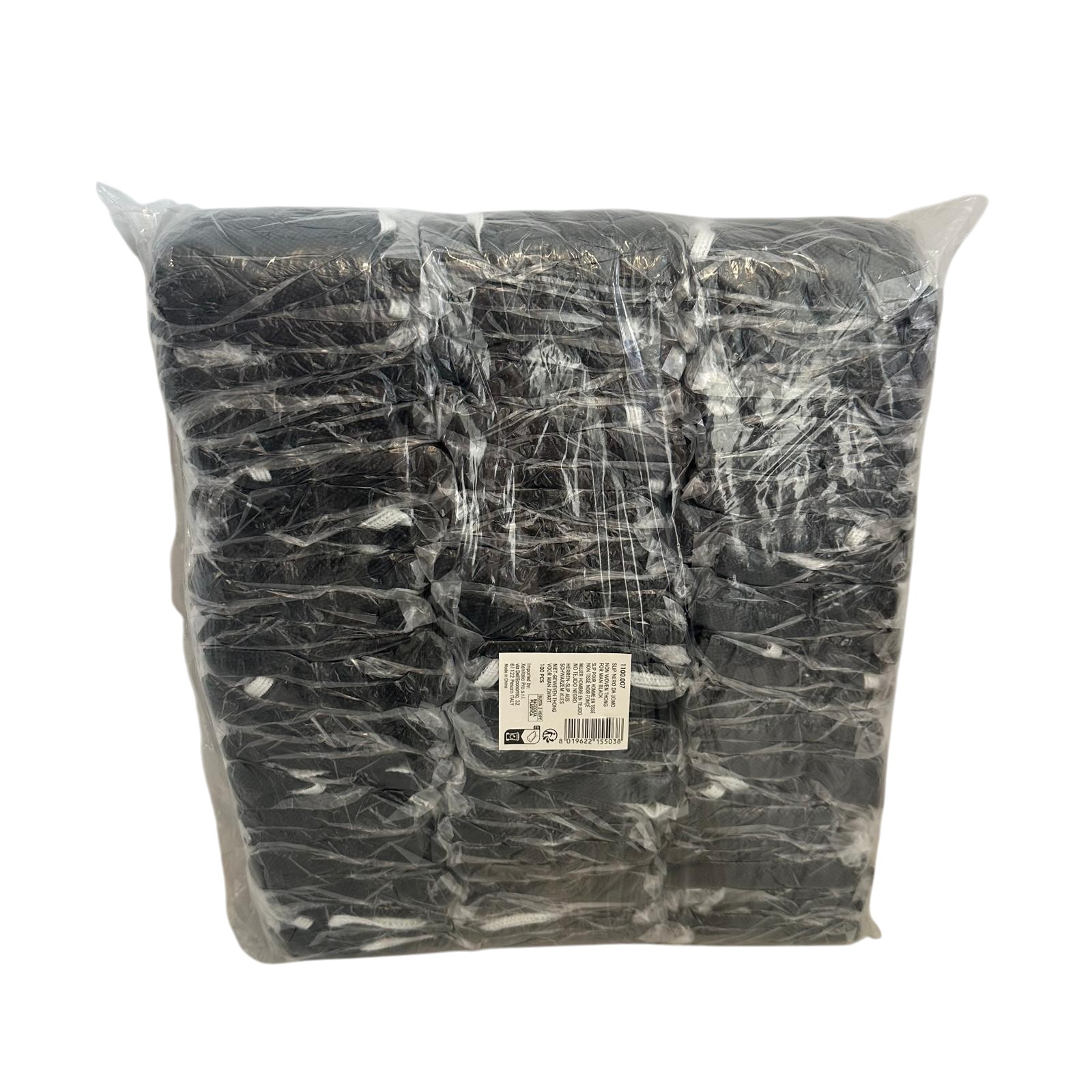 Slip Uomo Nero In Tnt Monouso Imbustati Singolarmente x 100pz
